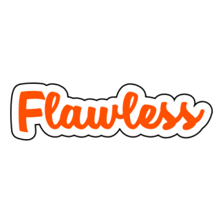 Flawless Sticker (Orange)